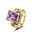  magníficos colores circonio cúbico anillo de oro 18k más disponible