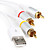  Premium USB Data Charging AV Cable for iPhone 2G/3G + iPod Nano 4/Touch (1.28M-Cable)