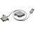  3-em-1 de dados retrátil usb / cabo de carregamento para mini-usb + micro usb + ipod ipad iphone / /