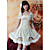  à manches courtes mi-longueur de camélias coton fleuri pays Lolita Robe