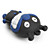  2gb cartoon emoticon estilo usb flash drive (azul)