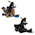  6 Cast Iron Tattoo Gun Kit  with LCD Power Supply and 40 Ink