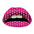  5 Pcs Pink Ribbon Temporaty Lip Tattoo Sticker