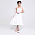  mouwloze tea-length witte katoenen polyester sweet lolita jurk