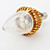  E14 3W 300LM 6000-6300K Natural White Light Gold Cover LED Candle Bulb (85-265V)