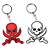  pirati cartone animato a forma di portachiavi (colore casuale)