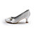  Satin oberen Mittelklasse Fersen geschlossen Zehen mit Satin Blume / Strass Hochzeit Brautschuhe (aj8960)