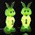  groen licht bunny vormige licht