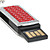  4gb mini cristaux pivotant style de lecteur flash USB (en rouge)