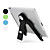  suporte portátil de aço para acender ipad, e outros comprimidos (cores sortidas)