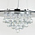  kristal hanglamp met 8 lampjes in artistiek ontwerp
