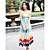  chiffon spaghetti stropp / v-hals maxi kjole