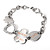  Personalized Silver Chain Bracelet With Flower Charm