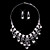  Rhinestone Chandelier Necklace And Earring Set