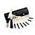  uld makeup børste sæt med gratis sort sag 9pcs