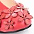  Leatherette Low Heel Closed Toe Shoes With Flower (More Colors)