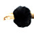  Genuine Black Fox Fur Slap-on Cuff/Bracelet