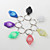  regenboog kleur wit licht 22000 mcd led zaklamp sleutelhanger (klein, 7 kleuren inbegrepen)