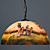  Picture Patterned Pendant Light with 1 Light