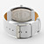 Unisex-pu analoge Quarz-Armbanduhr mit elliptischen Fall (weiß)