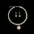  Pearl With Heart Jewelry Set Including Necklace and Earrings