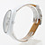  Unisex-pu analoge Quarz-Armbanduhr mit elliptischen Fall (weiß)
