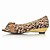  des animaux d'impression peep toe velours chaussures basses talon compensé (plus de couleurs)