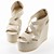  YENTE - Chaussures Compensées Lune de Miel Semelle Compensées Cuir Verni
