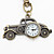  unisexe en alliage à quartz analogique trousseau montre avec une voiture rétro (bronze)