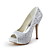  YOMARIS - Plattform-Schuhe Hochzeit Pfennigabsatz Satin