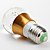  E27 3W RGB Light Golden Shell LED Crystal Ball Bulb (85-265V)
