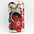  Large Flower Pattern Full Body Back Case and Bumper Frame for Blackberry 9850/9860 (Red)