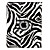  Zebra Print 360 Degree Rotating PU Leather Case and Stand for the New iPad (Black)