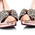  réels en cuir talon aiguille peep toe pompes partie de soirée / chaussures à strass