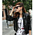  Long Sleeve Standing Collar PU Jacket With Pockets