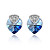  Heart With Heart Austrian Crystal In Real Platinum Plated Ladies' Earrings (More Colors)