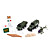  Fire Fighting Toys Pack with Helicopter, Truck, Car (Army Green)