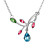  Austrian Crystal With Real Platinum Plated  Anti-Allergy Ladies Necklace Spring Overflowing (More Colors)