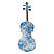  Kinglos - (YZ-1201) Blue-White Porcelain Design Solid Spruce Violin Outfit (Multi-Size)