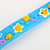  Children’s Flower Style Silicone Analog Quartz Wrist Watch with Flashing LED Light (Blue)