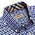  Contrast Color Check Oxford Fabric Mens' Long Sleeve Shirt