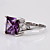  Gorgeous 18K Gold Plate Square Crystal Fashion Ring (More Colors)