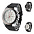  des hommes de style de silicone analogique montre-bracelet à quartz (couleurs assorties)