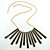  Black Irregular In Gold Alloy Necklace