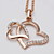  18K Gorgeous Fashion Rhinestone Alloy Kiss Heart Necklace (More Colors)