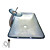 Rectangular Tempered Glass Vessel Sink With Waterfall Faucet ,Pop - Up drain and Mounting Ring