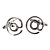  lettre @ boutons de manchette