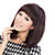  Capless Mono Top Medium Brown Wavy Human Human Hair Wig