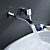  Sprinkle® - contemporaneo cascata ottone rubinetto lavabo bagno (montaggio a parete) con pop-up rifiuti