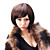  Capless Short Brown Curly Hair Wig